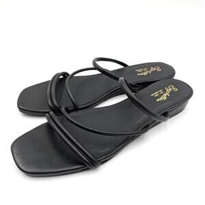 Seychelles Rock Candy Strappy Sandals Women's Leather Black Size US11 EU42